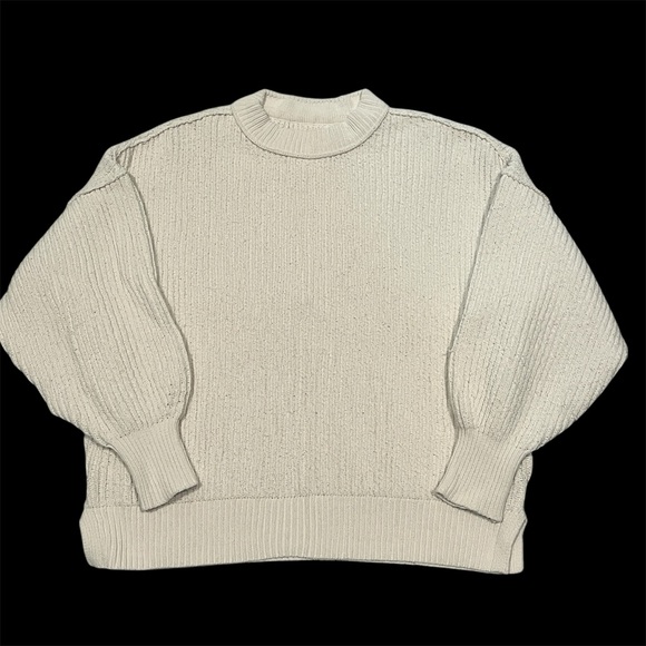 aerie Sweaters - Aerie Medium Cream Color Long Sleeve Pullover Casual Sweater Women Teens